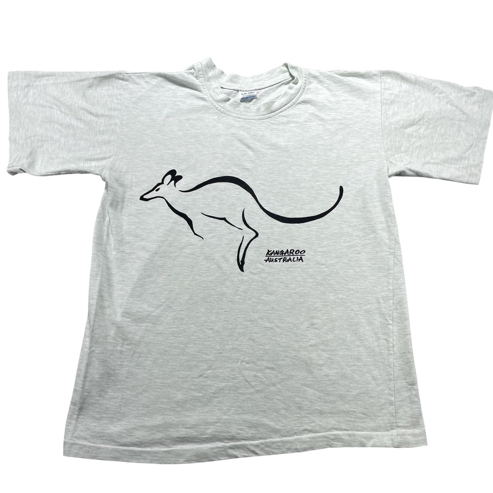A.K. Chin Shirt Mens Small Green Kangaroo Australia Graphic Tee Souvenir VTG
